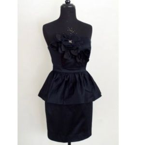 Strapless Lily Pulitzer Mae Dress in solid black